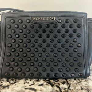 Michael Kors Black Studded Leather Bag